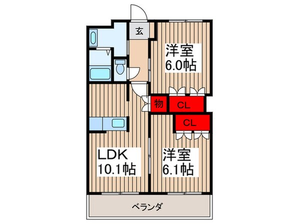 ガーデンヒルズNAKAYAMA壱番館の物件間取画像